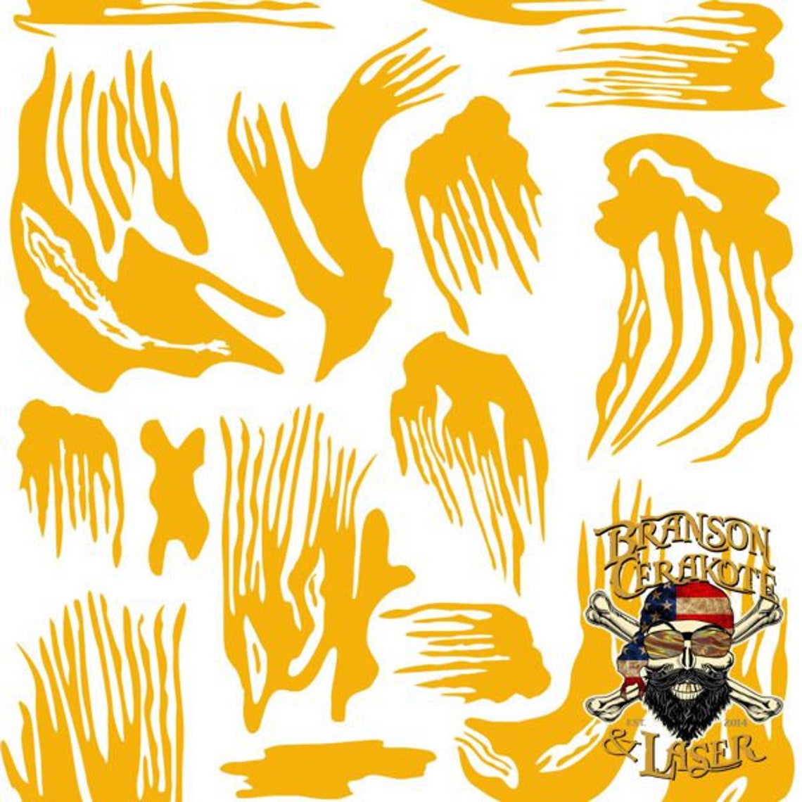 Rhodesian Camo Stencil Rifle Sized Cerakote High Heat Stencil Vinyl Etsy