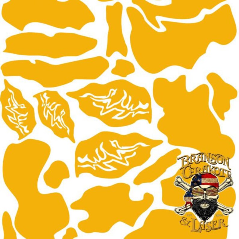 Rhodesian Camo Stencil Rifle Sized Cerakote High Heat Stencil Vinyl Etsy