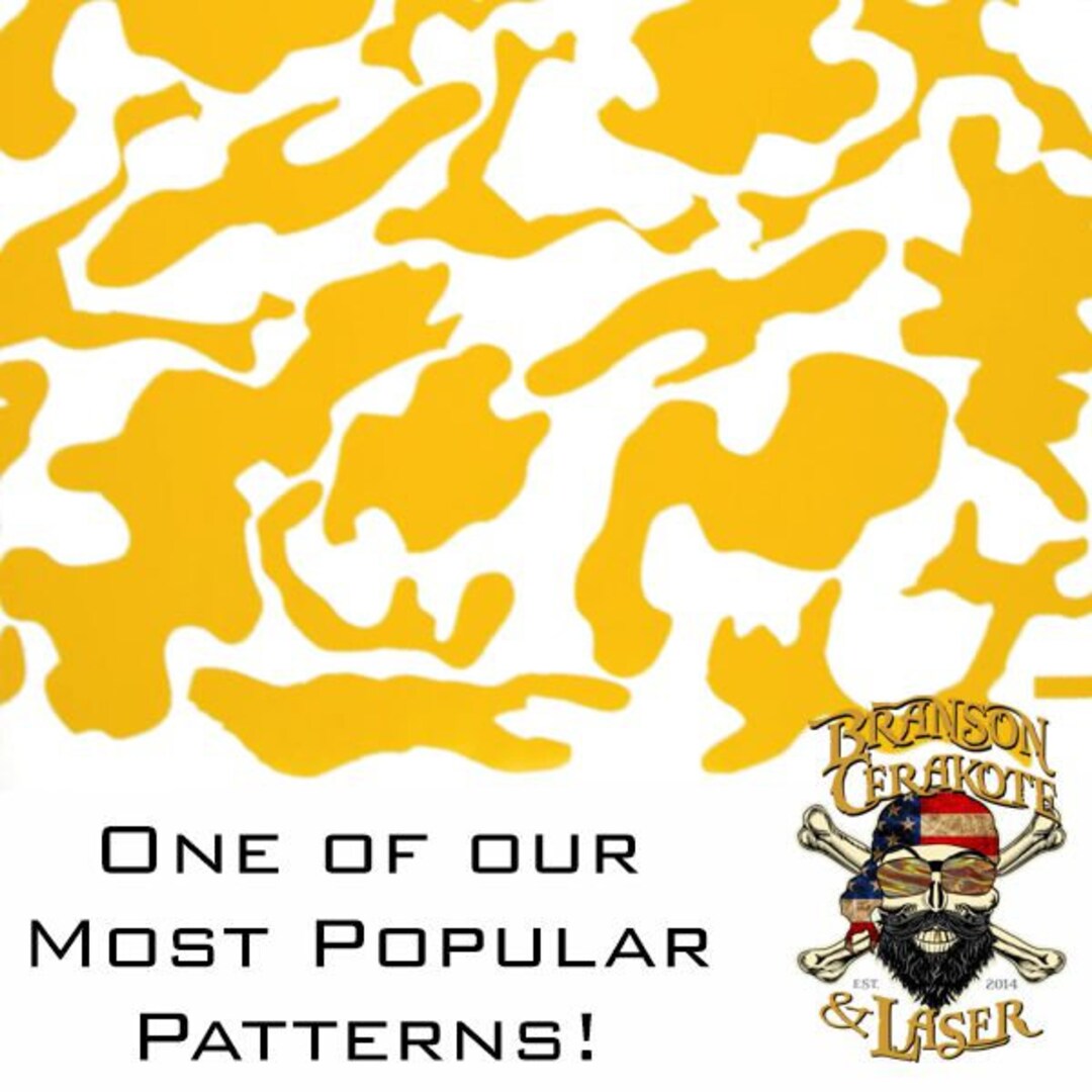 Woodland Camo Stencil Rifle Sized Cerakote High Heat Stencil Vinyl Etsy