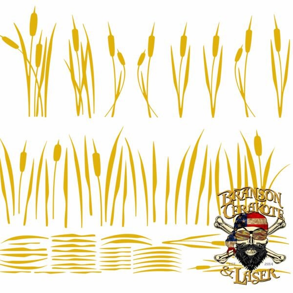 Marsh Grass Camo Stencil Rifle Sized Cerakote High Heat Stencil Vinyl