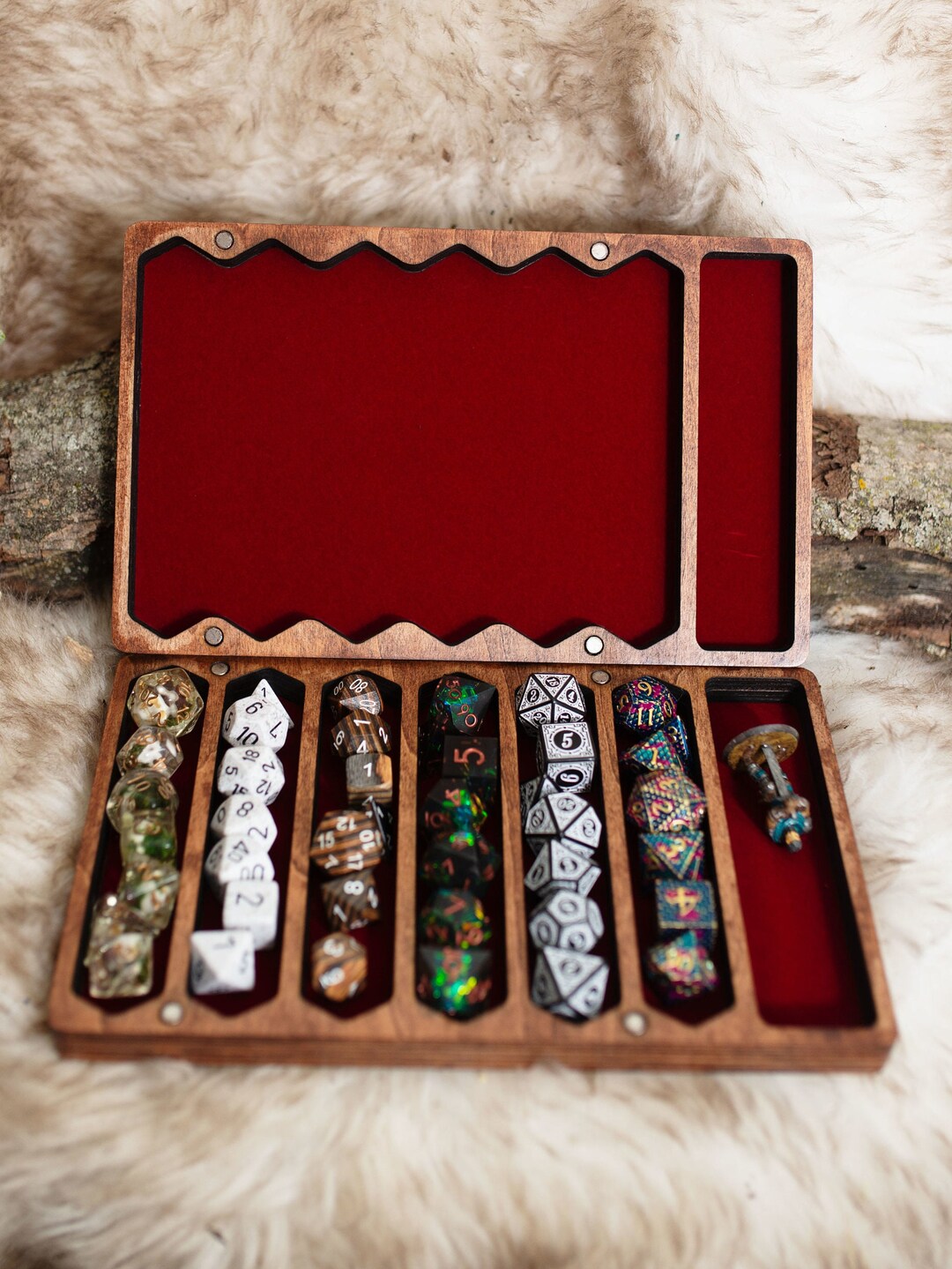 D&D 6set Dice/mini Vault and Tray Multiset Dice Case Six Set Dice Box