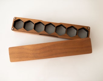 D&D Single Set Dice Vault - DnD Wooden dice box - single set dice box - dice storage - MADE IN USA