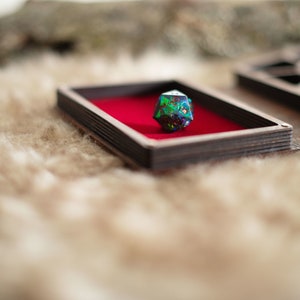 D&D opvouwbare dobbelsteenkluis - Houten dobbelsteendoos en miniatuuropberger met dobbelsteenlade - Houten boekendoos - Companion Box voor spelers afbeelding 7