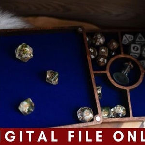 DIGITAL File - D&D 4-Set Dice/Mini Box and Tray - Dxf download file