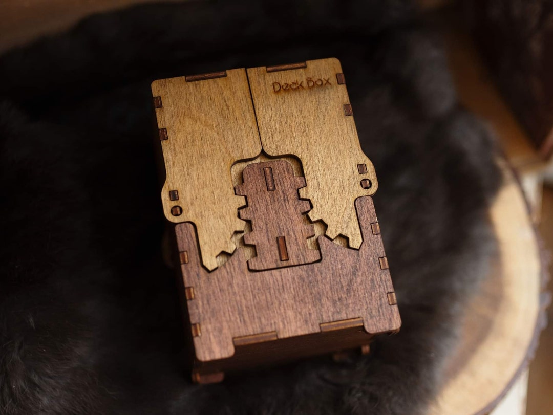 DIY Custom MTG Deck Box Wood Pokemon Deck Box Magic the Gathering Deck