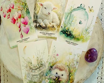 L'anima dei germogli - Oracolo divinatorio primaverile, splendido mazzo di carte poetiche stagionali, guida, dono spirituale esoterico, cartomanzia