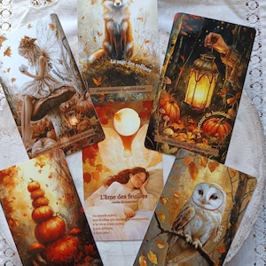 Oracle divinatoire &quot;L’Âme des Feuilles&quot; – Oracle automnal 40 cartes format tarot | tirage, guidance spirituelle et hommage aux défunts