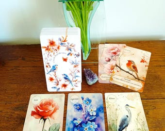 Oracle du Jardin Sacré – Cartes Oracle Nature & Guidance Spirituelle – Jeu Divinatoire français Introspection – Oracle Fleurs Animaux Jardin