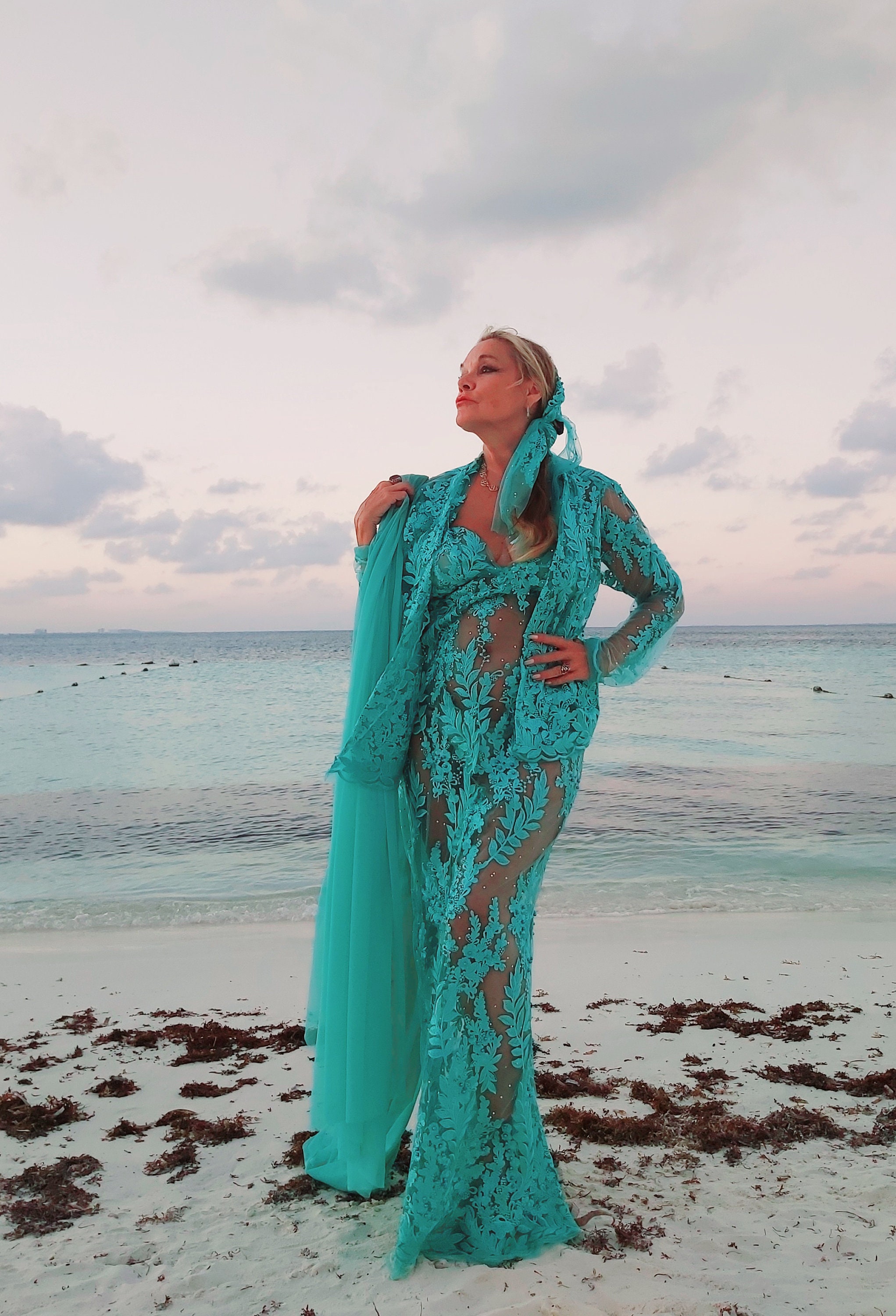 turquoise beach wedding dress Mermaid Wedding Goown