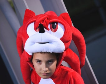 Disfraz de Knuckles Red Sonic, disfraz de niño, disfraz de niño pequeño, mascota sónica, disfraz de fiesta, disfraz de Halloween, regalo de cumpleaños, diferentes tamaños