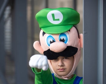 Luigi Costume, Super Mario Bros, Fleece Party Costume