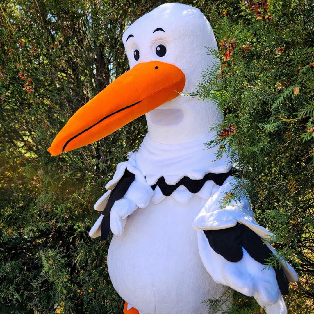 Handmade Plush Stork Mascot Costume | Adult Size - Etsy