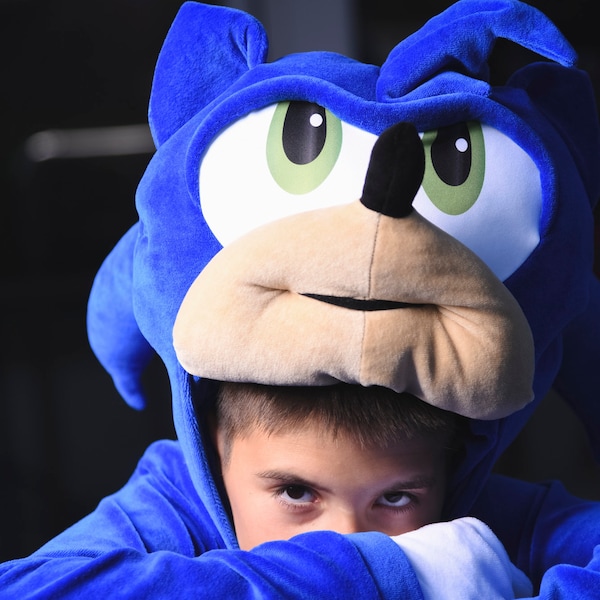 Disfraz de Sonic the Hedgehog, disfraz de niño, disfraz de niño, mascota sónica, disfraz de fiesta, disfraz de Halloween, regalo de cumpleaños, diferentes tamaños