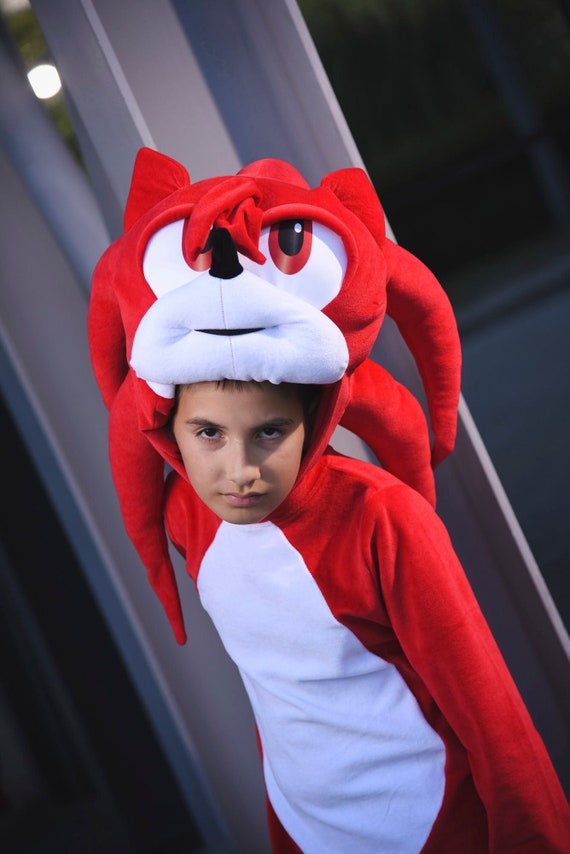 Disfraz de Knuckles Red Sonic, disfraz de niño, disfraz de niño