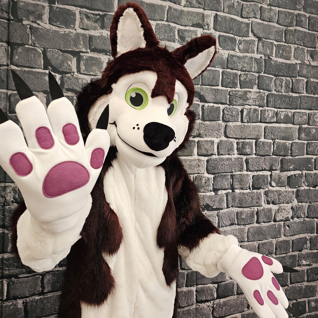 Adorable Husky Mascot Costume – Soft Plush Dog Character for Parties ...