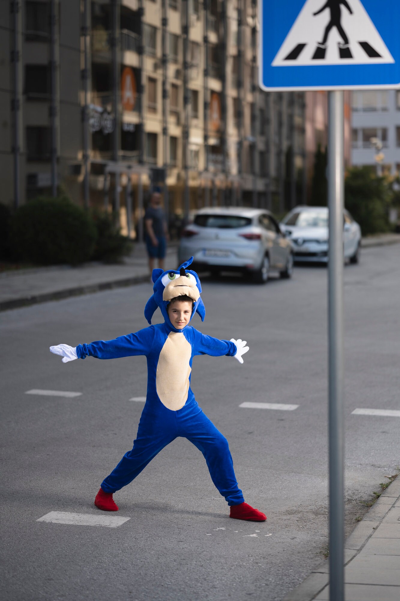 Kids Sonic The Hedgehog Cosplay Costume Jumpsuit – Boys Halloween Fancy Dress