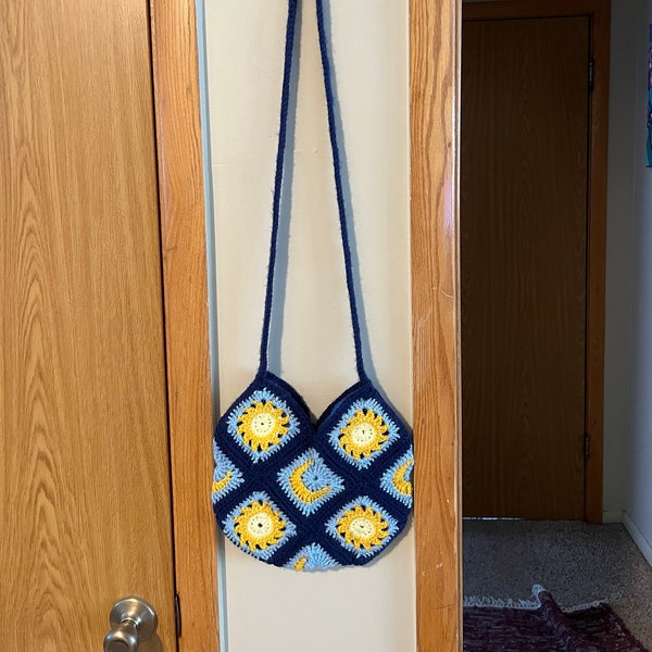 Small Moon Crochet Bag
