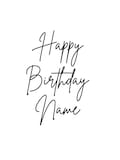 Personalised Happy Birthday Vinyl Decal Sticker A5 A4 sizes. Ideal for Balloons, Gift Boxes, Signs