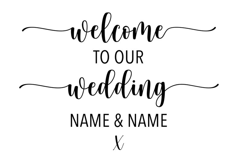 Personalised TO OUR Wedding' Vinyl Decal Etsy UK