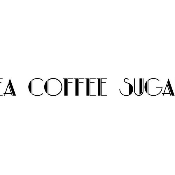 Art Deco Great Gatsby Tea Coffee Sugar Vinyl Decal Stickers DIY Jar Labels