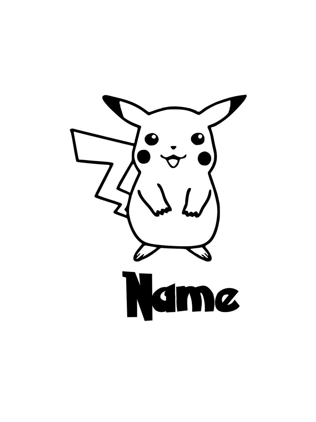 Oracal Custom Pikachu Vinyl Decal – Made In USA, Fits Cars Trucks Boats Windows Any Surface