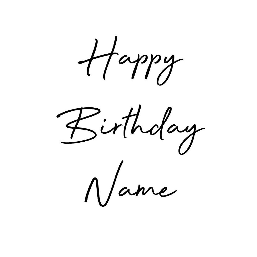 Personalised Happy Birthday Vinyl Decal Sticker 20cm X 23cm. Ideal for