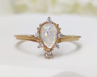 Custom Vintage Teardrop Ashes Ring, Ashes Memorial Jewelry, Cremation Ring, Ashes Keepsake Ring, Handmade Jewelry, Handmade Gift