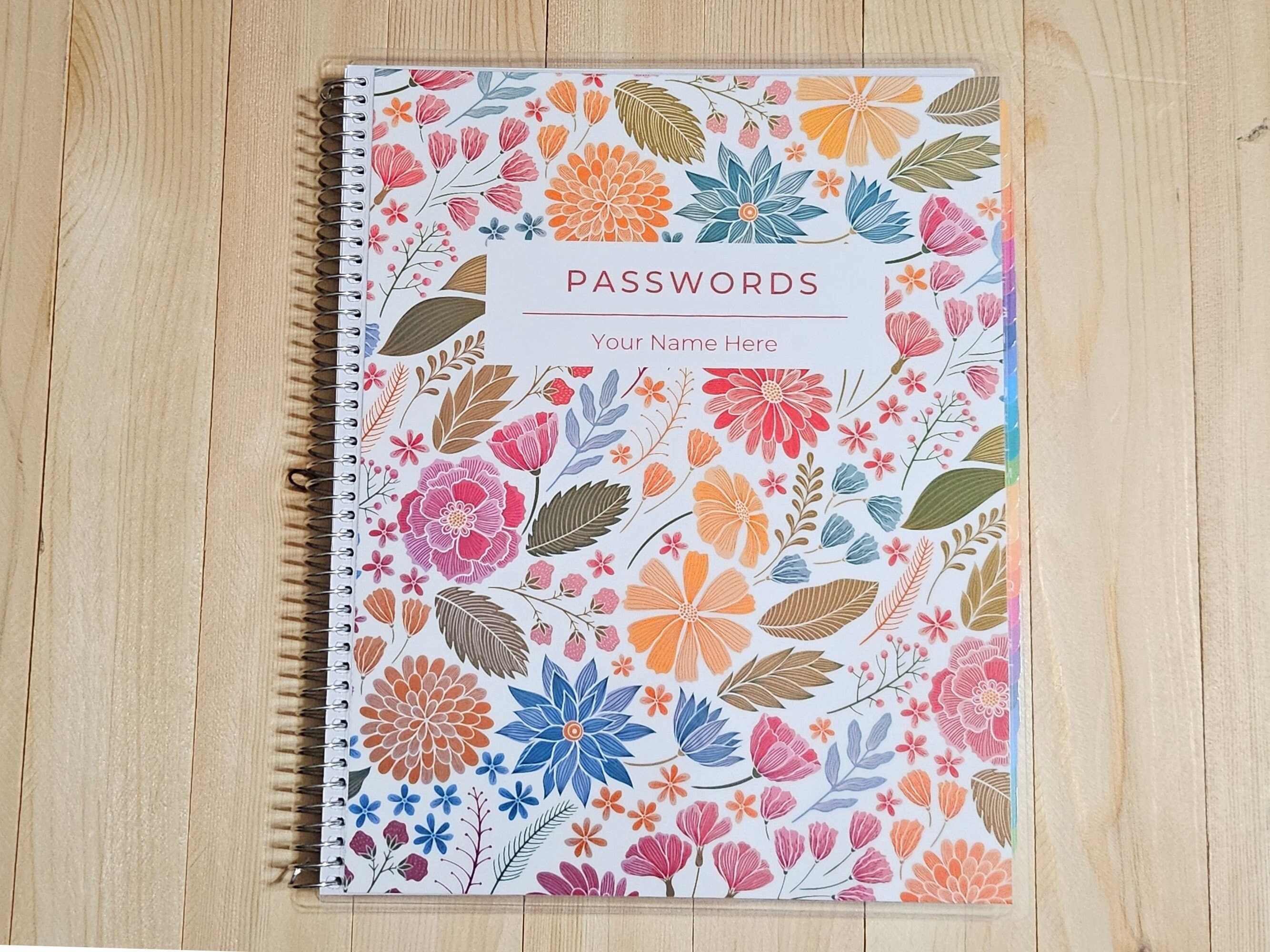 Spiral * Book With Tabs.Internet Address And Password Organizer Logbook With Alphabetical Tabs.Small Pocket Size Password Notebook For Computer&Website * * For Home&Office