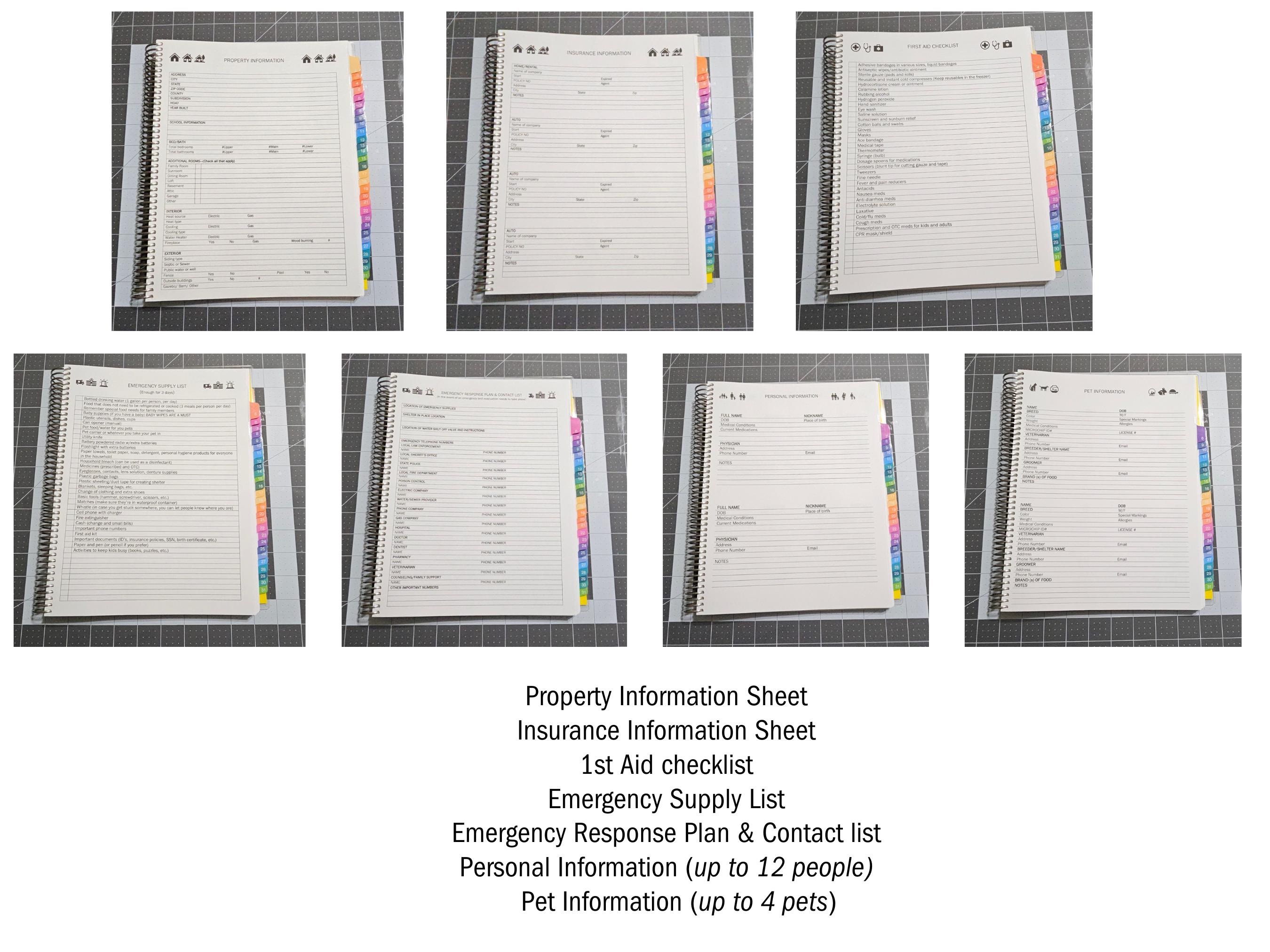 Home Management Planner: Family Organizer With Inventory Lists - Etsy