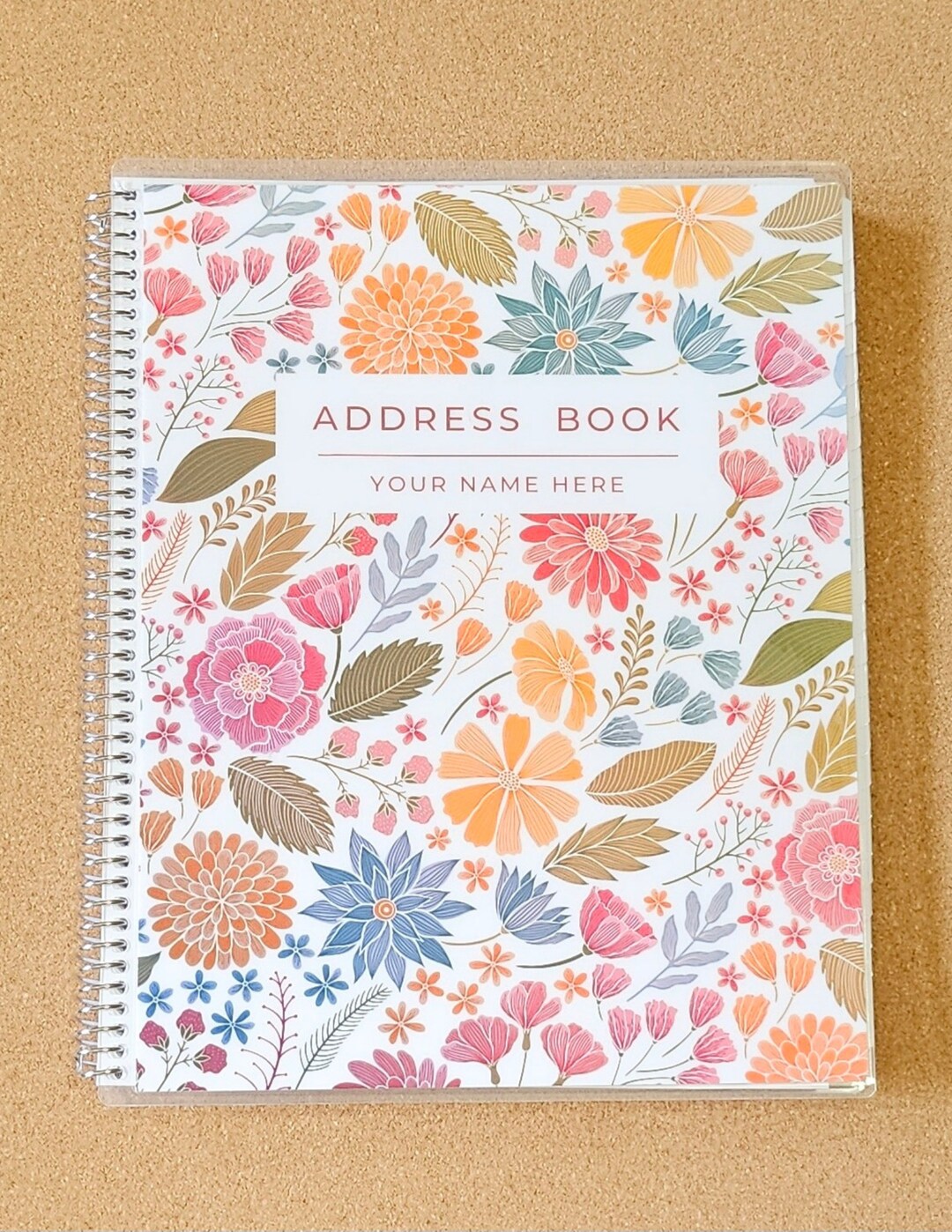ADDRESS BOOK AZ Divider Tabs Large Print Personalized Etsy