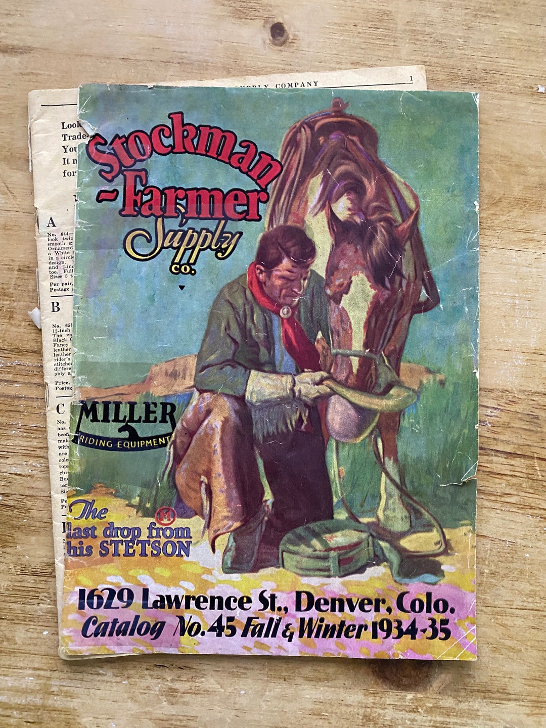 1934 STOCKMANFARMER SUPPLY Co Catalogue Vintage Levi's Cowboy Boots