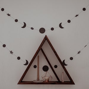Stars & Moon Garland, Celestial Stars Moon Garland, Witch Home