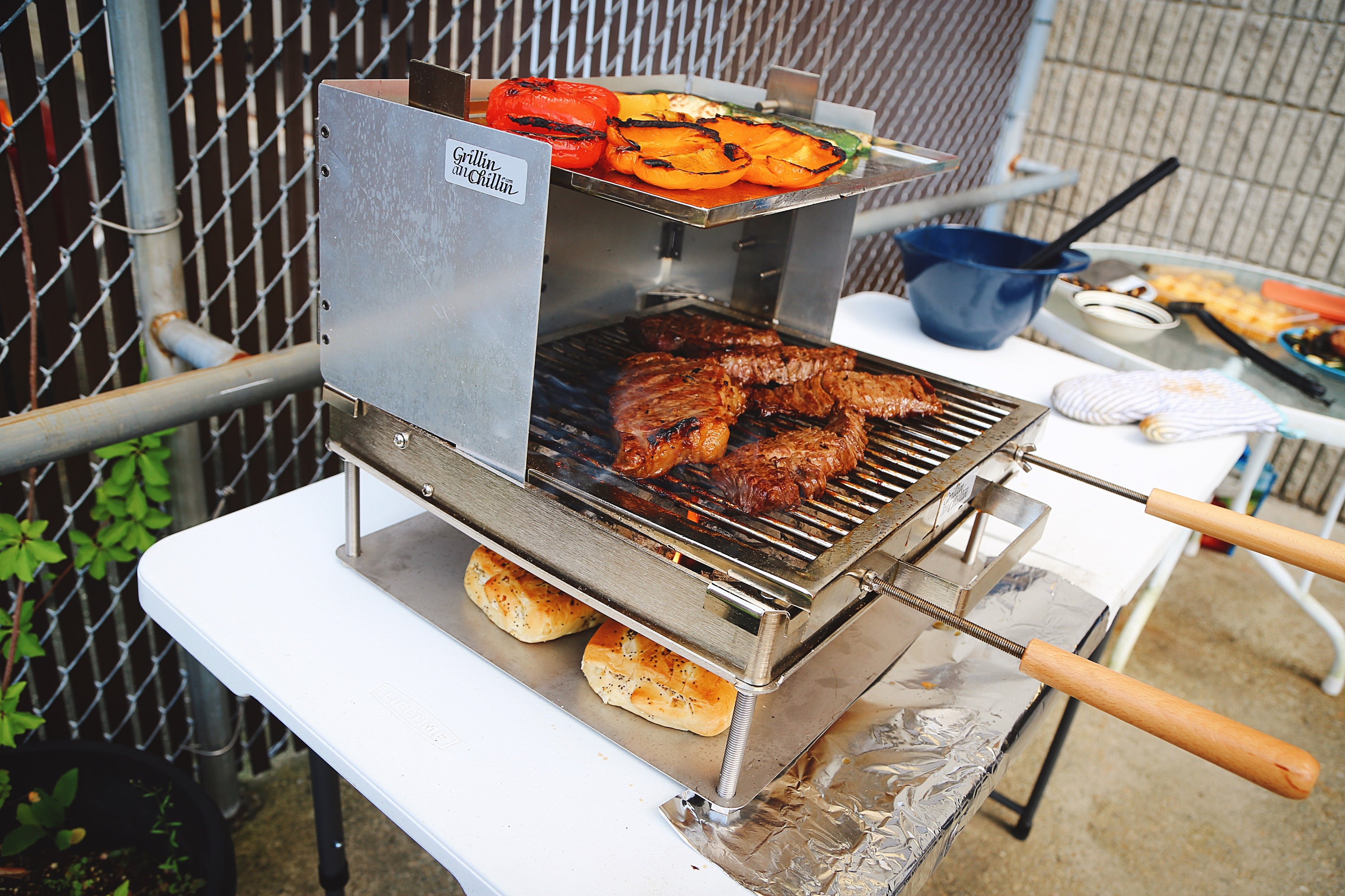 The All-in-One Charcoal BBQ Grill Table Set – My BBQ Table