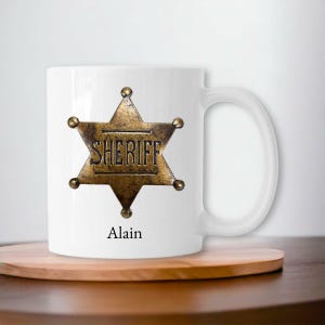 Mug for Police Officers, Customizable Ceramic Gendarme - Coffee or Tea Mug - Gift Idea for Men and Women, Retirement, Birthday