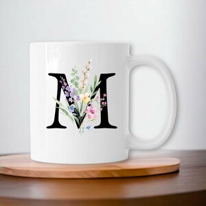 Taza personalizada con nombre y letras - Taza para café o té - Regalo para estudiante, compañera de trabajo, hermana, amiga, novia