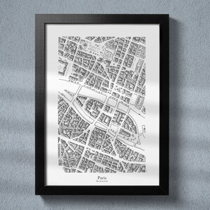 5 plans de Paris (Cîté, Opéra, Beaubourg) à personnaliser ou à exposer