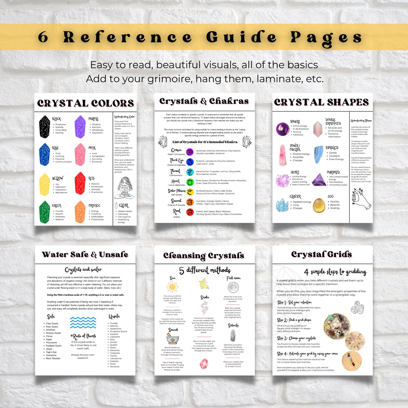 Crystal Beginners Guide Intro to Crystal Healing Printable Crystal