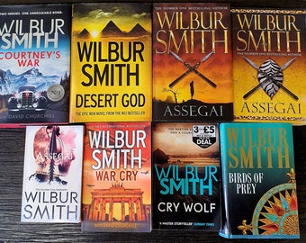 Wilbur Smith, 16 books 12 hard backs, unable to ship outside of the UK due to shipping prices free delivery within the uk