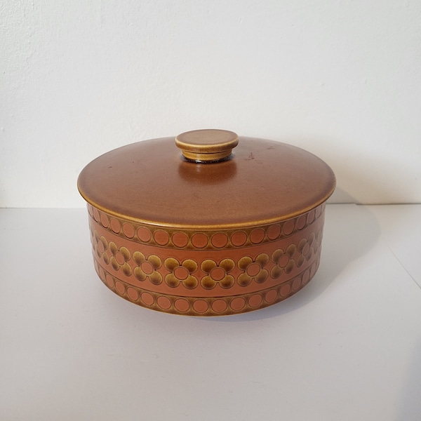 Vintage Hornsea Pottery Serving Dish with Lid Saffron Design