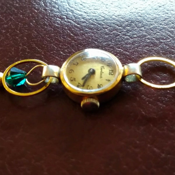 Upcycling: Kettenuhr "Kreise" mit Kette