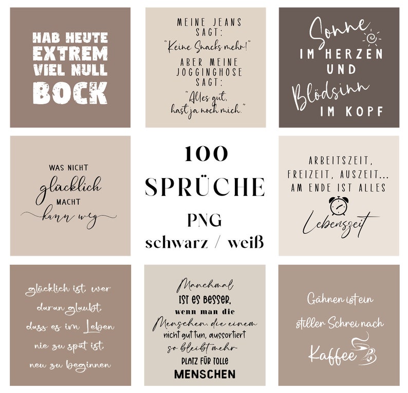 100 Instagram Story Quotes Zitate Sprüche Backgrounds Bundle Hintergründe Template Overlay Texture Wallpaper Cliparts png digital Bild 1