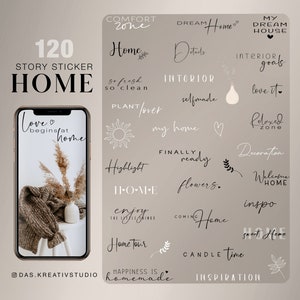 120+ Instagram Story Stickers Home everyday Basic Daily Plants Inspiration decor Clipart digital png