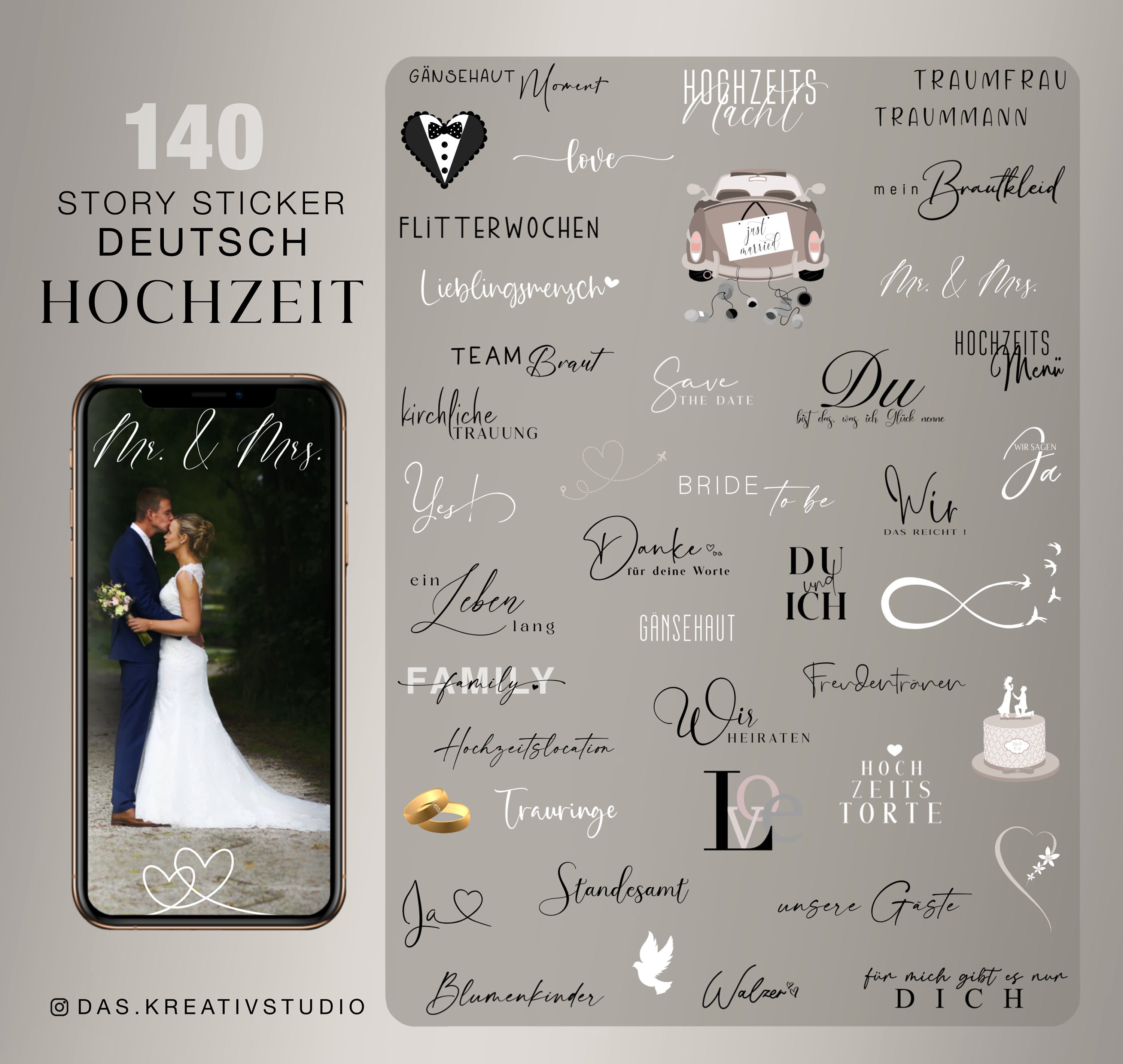 Wedding Bride Groom Stickers Scrapbook Card Journal 3D Embellishments NEW  #48