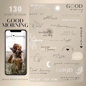 130+ Instagram Story Stickers good morning good night everyday Basic Daily coffee Clipart digital png
