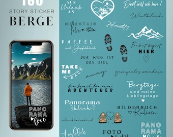 160+ Instagram Story Stickers Mountains Mountains Travel Peaks Wanderlust Explore Storysticker Holiday vacation Stickers digital png