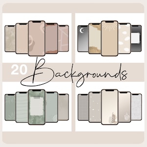 20 Instagram Story Backgrounds Bundle Beige Hintergründe Template Overlay Texture Wallpaper neutral minimal digital paper