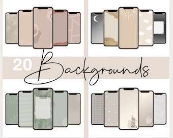 20 Instagram Story Backgrounds Bundle Beige Backgrounds Template Overlay Texture Wallpaper neutral minimal digital paper