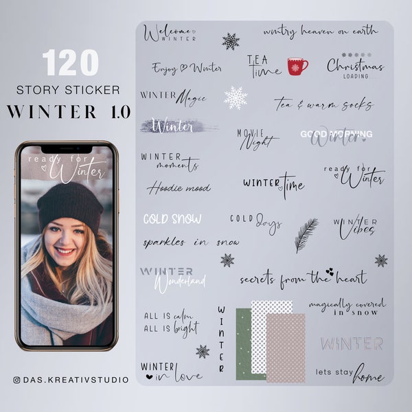 120+ Instagram Story Stickers Winter home Basic love family snow vacation holiday wallpaper frames Clipart digital png