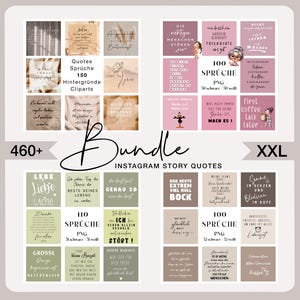460+ Instagram Story Quotes Bundle Zitate Sprüche Backgrounds Bundle Hintergründe Template Overlay Texture Wallpaper Cliparts png digital