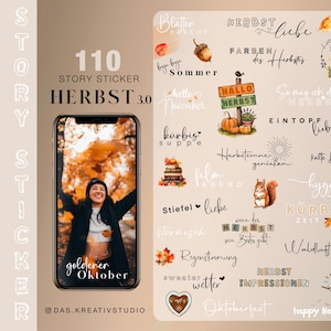 110+ Instagram Story Stickers Herfst Basic Bladeren Pompoen Hygge Egel Duits Oktoberfest Clipart digitaal png